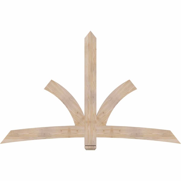 Ekena Millwork Davenport Smooth Timber Gable Bracket, Douglas Fir, 84"W x 53"H x 1 1/2"D x 5 1/2"F, 15/12 Pitch GBW084X53X0206DAV00SDF - main